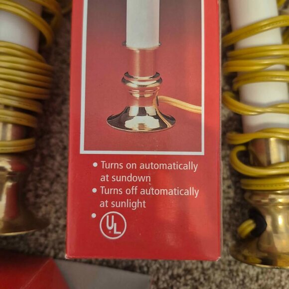 5 Electric Window Candle Light Glass Bulb Dusk To Dawn Sensor Light Brass  Base - Picture 8 of 10